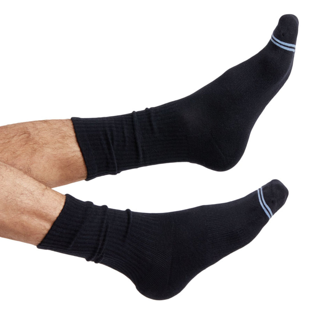 black premium athletic lounger casual crew sock
