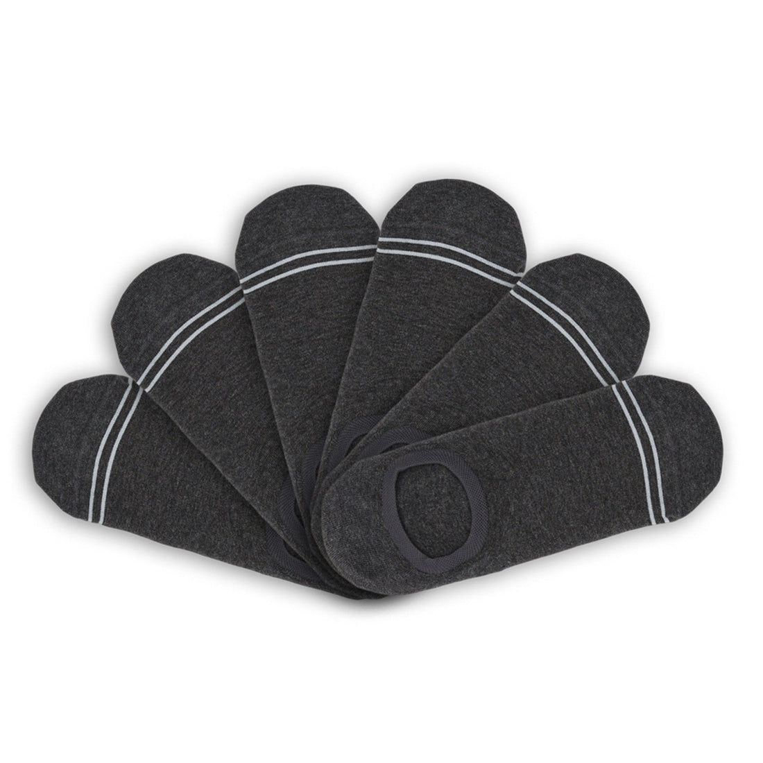 Wear DeadSoxy Charcoal Cotton No Show - 6 Pack