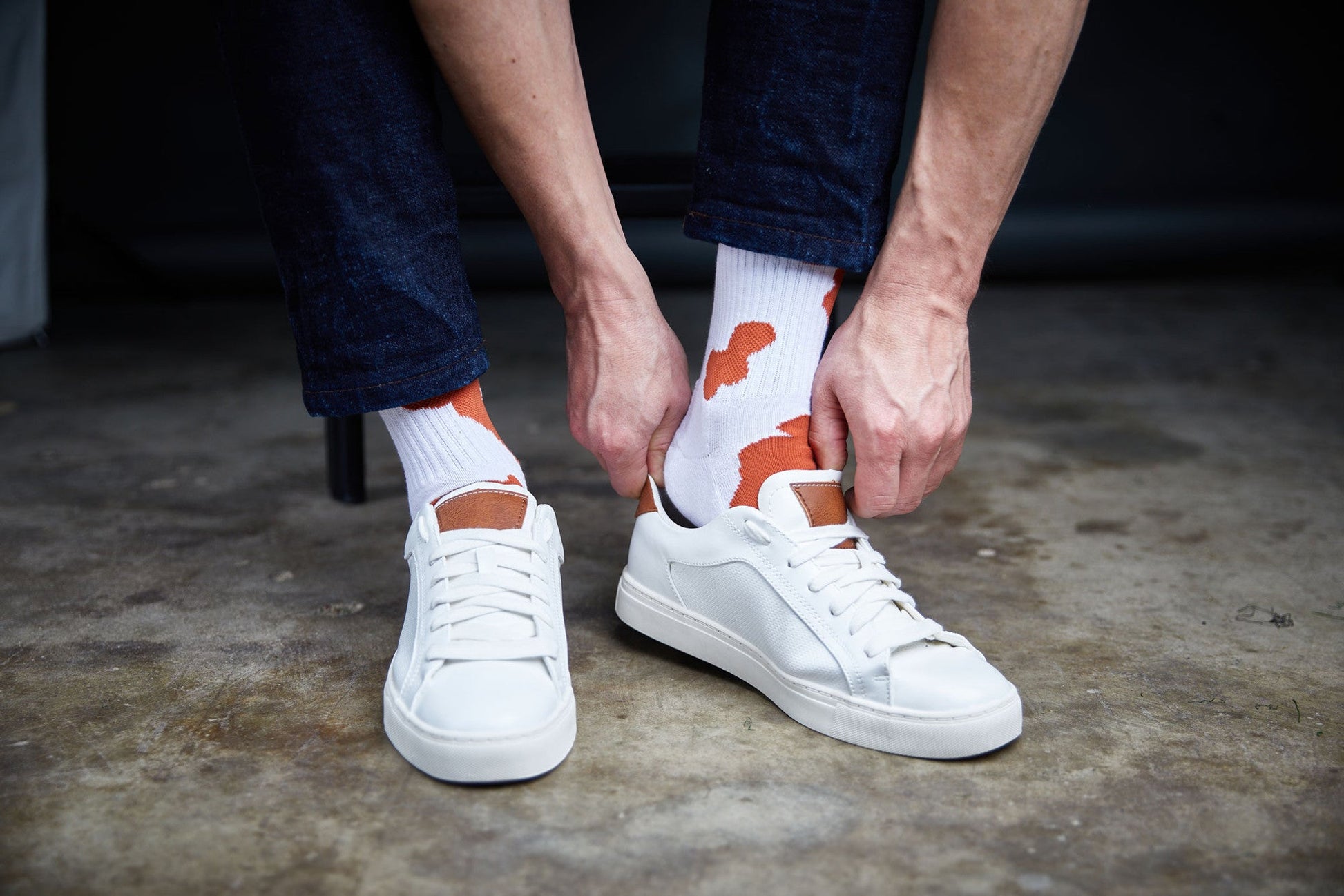 CiderOrange Cow Print Casual Socks - Team Colorways