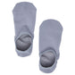 The greyden grey solid no show socks from over the top perspective.