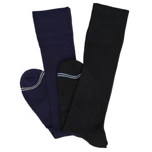 Dress Sock 2-Pack - Black and Navy - Boardroom Dress Socks