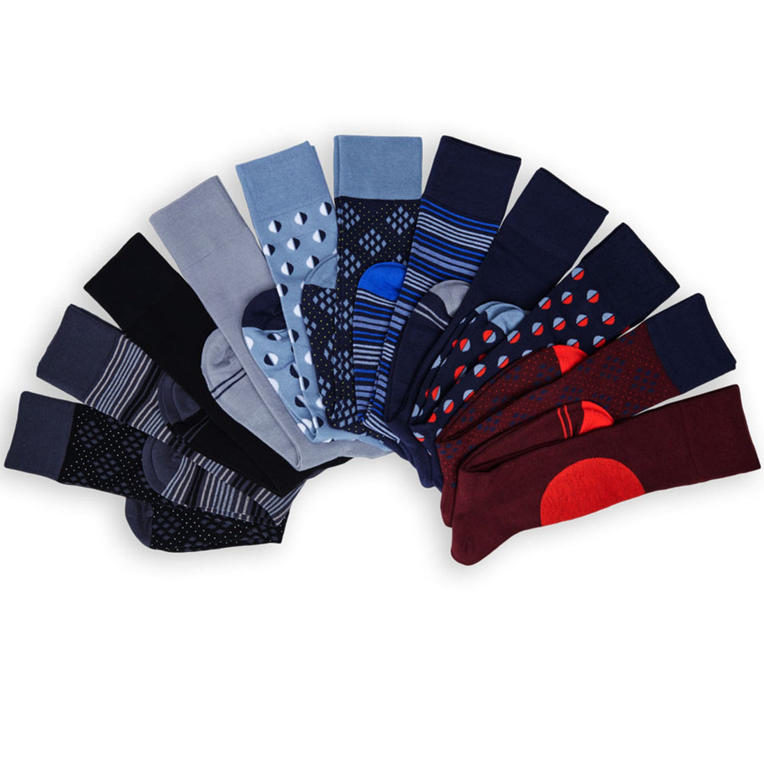 navy and powder dress socks