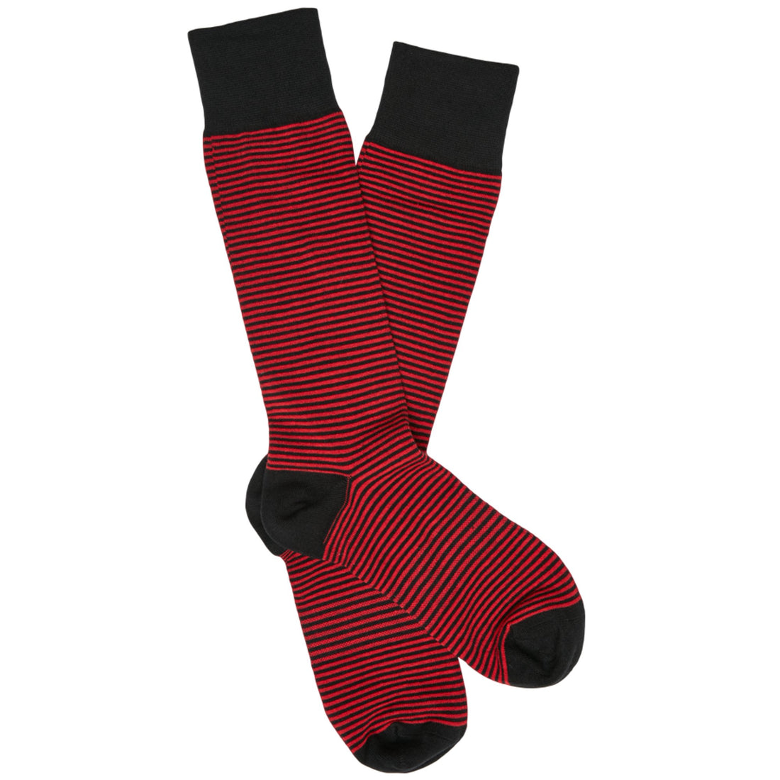 red and black wide stripe dress socks