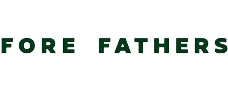 Green and white ’fore fathers’ logo text.