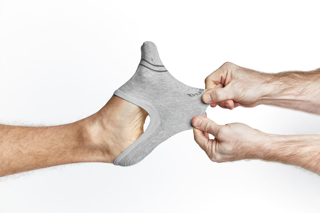 Grey Cotton No Show - No Show Socks