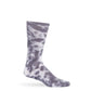 White and Grey Tie-Dye casual crew athletic lounger sock on mannequin.