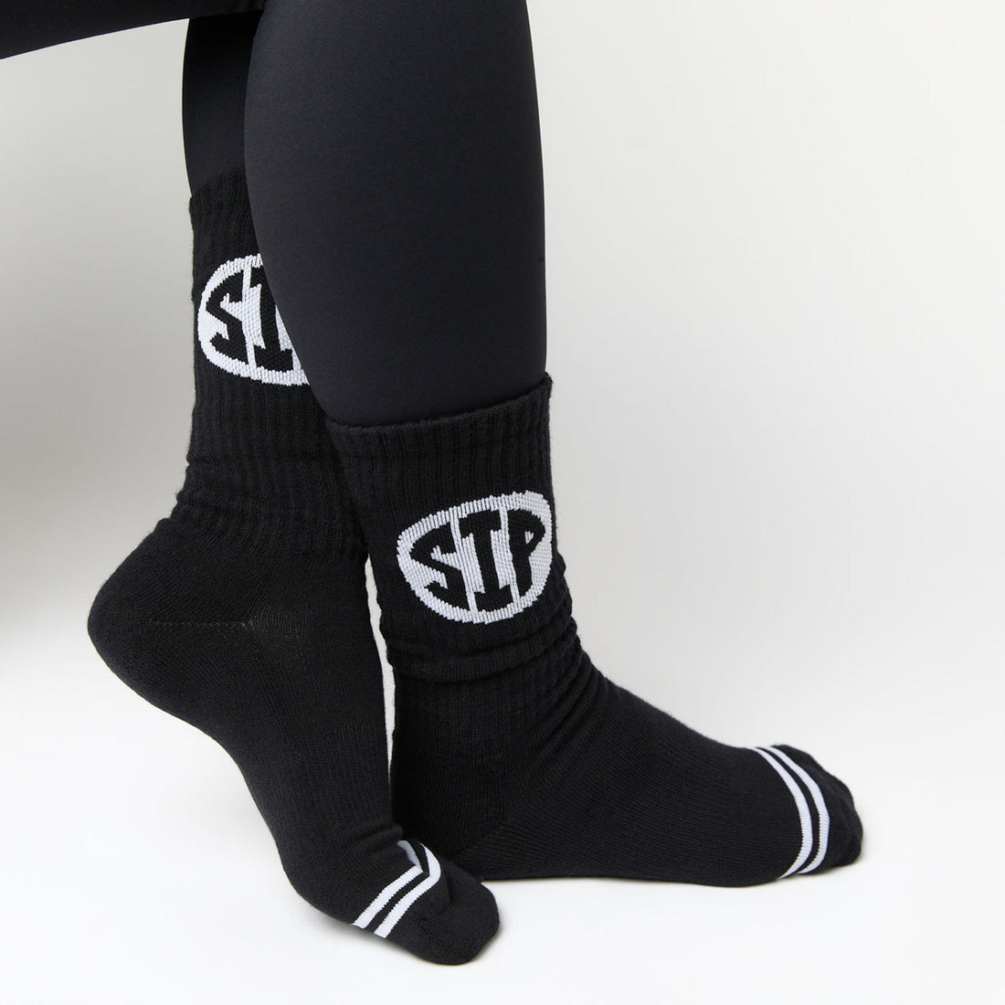 White Ole Miss Crew Socks with REBS down the back of the leg