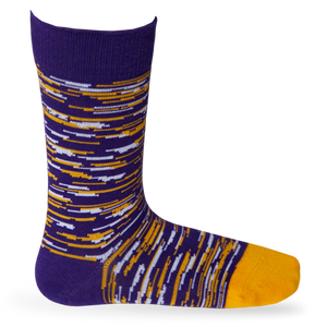Kid’s Socks - Purple And Gold Marled