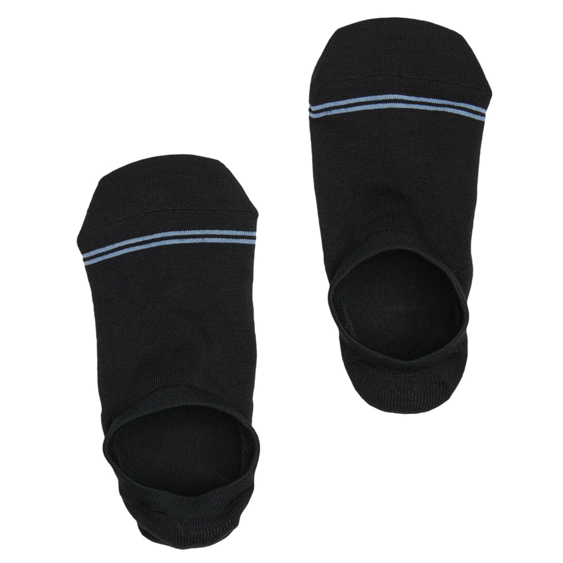 black no-show sock flat lay image