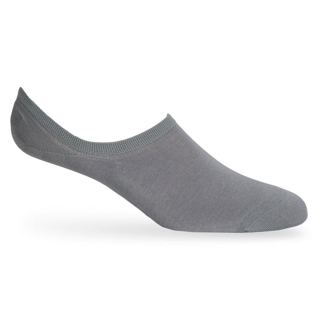 solid grey no show socks on legs