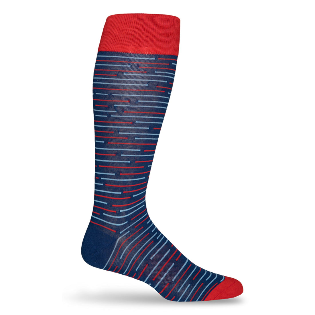 navy broken stripes socks on mannequin