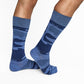 navy camo dress socks on male model