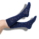 Navy Chicklet Dress Socks - Team Colorways