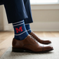 Navy Powder Stripe M Dress Socks - Licensed College Socks