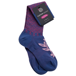 Wear DeadSoxy NBCF - Blue with Dark Pink Connected Ribbons
