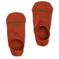 Lay flat no show sock in navy blue with gray for the toe and a gray double stripe above the toe