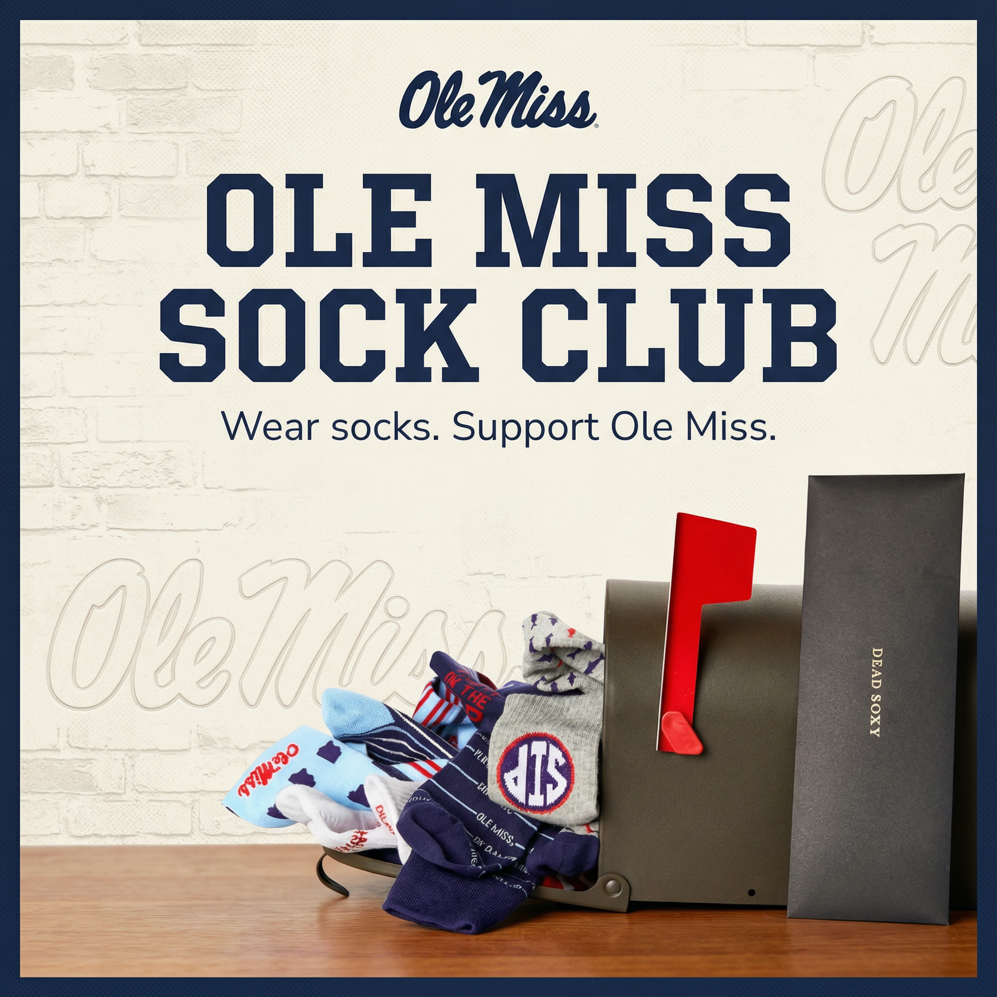 Ole Miss Sock Club - Boardroom Dress Socks