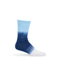 powder blue and navy dip-dyed casual socks