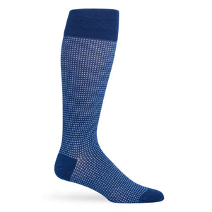 Navy blue and powder blue birdseye premium dress socks