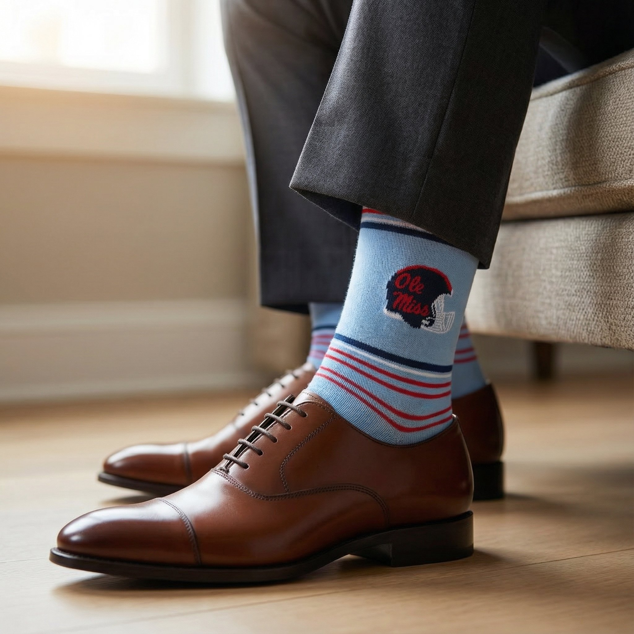 Premium Ole Miss Dress Socks | DeadSoxy Bamboo Blend Premium Ole Miss Dress Socks | DeadSoxy Bamboo Blend
