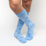 Powder Rebs Dress Sock with 'Rebs' text for Ole Miss Rebels.