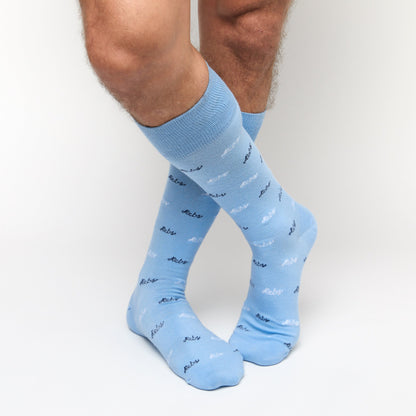 Powder Rebs Dress Sock with 'Rebs' text for Ole Miss Rebels.