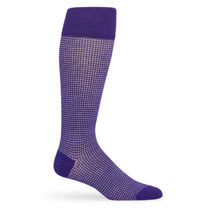 Wear DeadSoxy Purple / White Birdseye Dress Socks