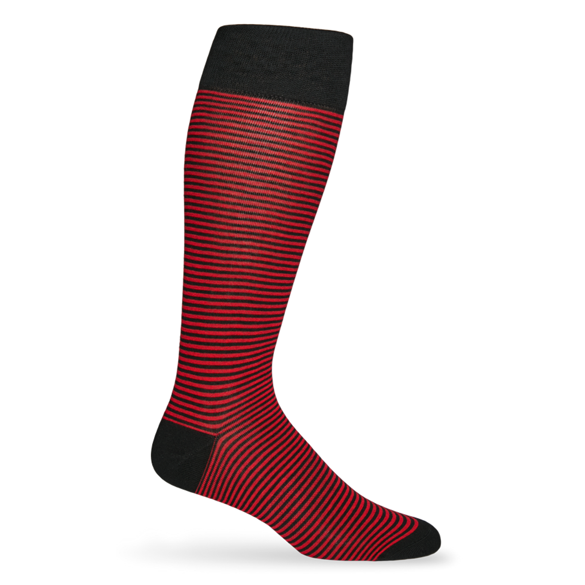 Red and Black - Mini Stripe Socks - Team Colorways