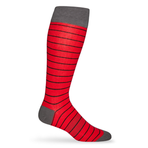 Red and Black - Wide Stripe Socks - Team Colorways