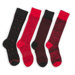 Black Red Dress Socks 4-Pack Black Red Dress Socks 4-Pack