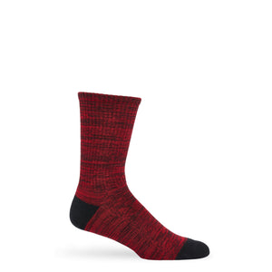 Red and black marl casual lounger socks with cushion footbed
