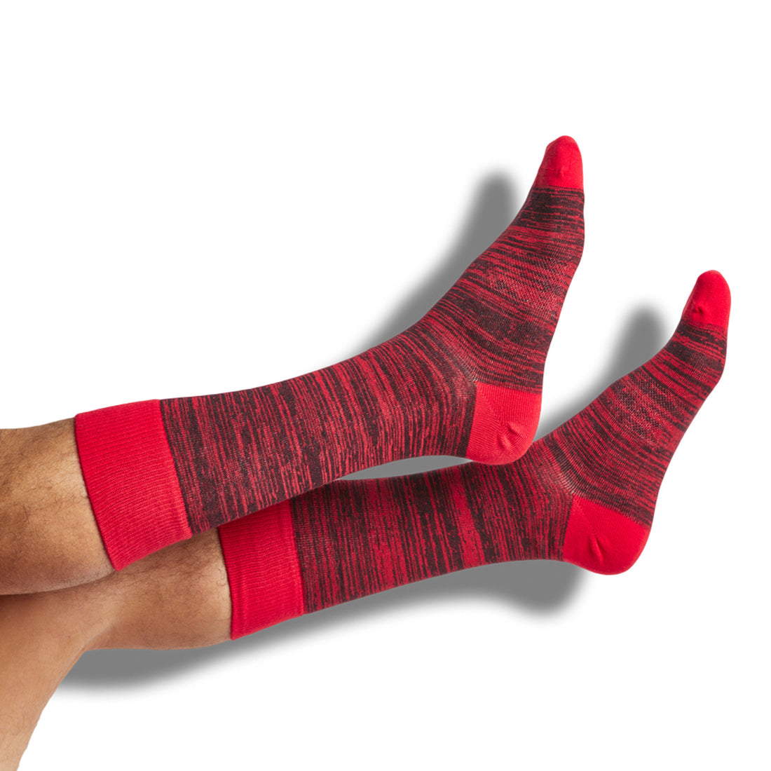 Red and black marl dress socks