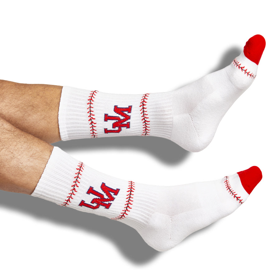 UM Baseball Casual Crew Socks - Licensed College Socks